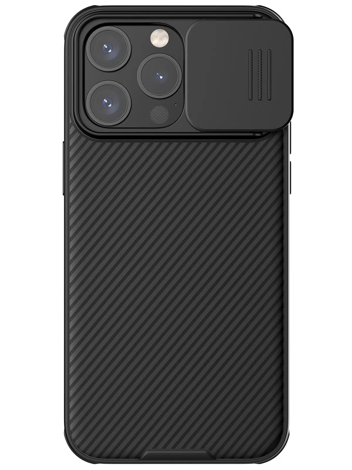 картинка Чехол-накладка Nillkin CamShield Pro Case защитной шторкой для iPhone 15 Pro, черный от магазина КомпьютерЦентр