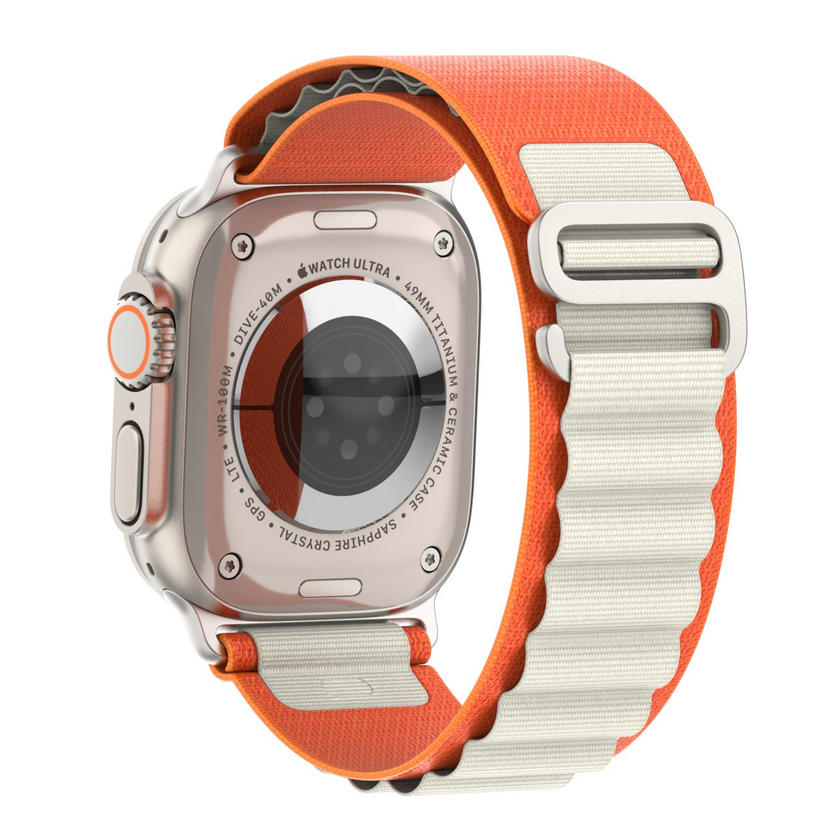 картинка Ремешок Alpine Loop для Apple Watch 42/ 44/ 45/ 49mm Orange-White от магазина КомпьютерЦентр