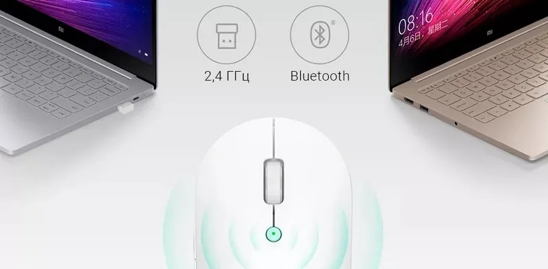 картинка Мышка Xiaomi Mi Silent Mouse Black беспроводная WXSMSBMW03 от магазина КомпьютерЦентр