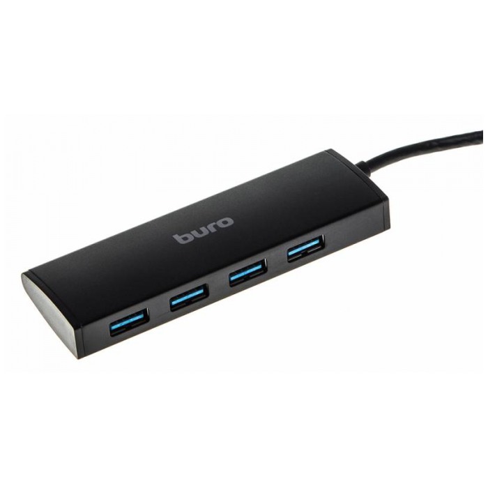 картинка HUB USB Buro 4-port BU-HUB4-0.5-U3.0 USB3.0 Black (BU-HUB4-0.5-U3.0) от магазина КомпьютерЦентр
