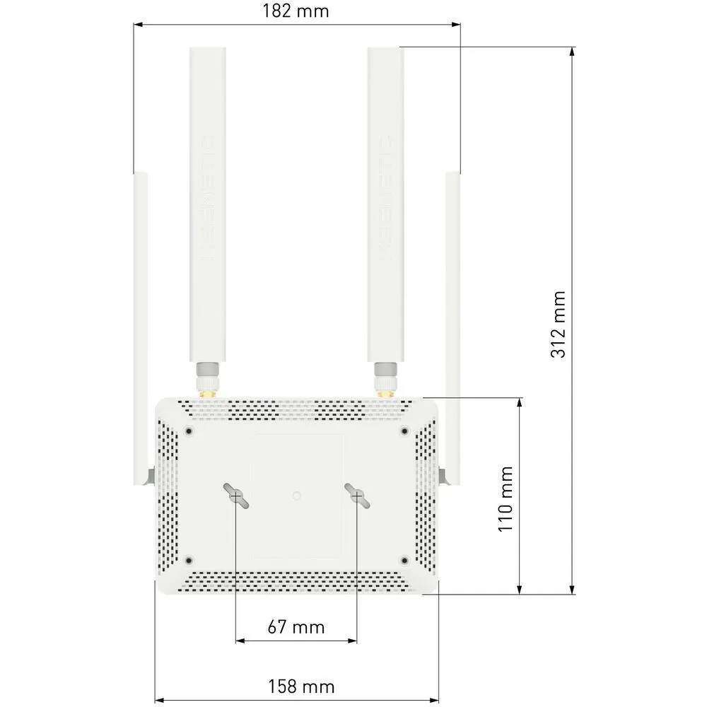картинка Маршрутизатор Keenetic Runner 4G (KN-2212) N300, белый от магазина КомпьютерЦентр