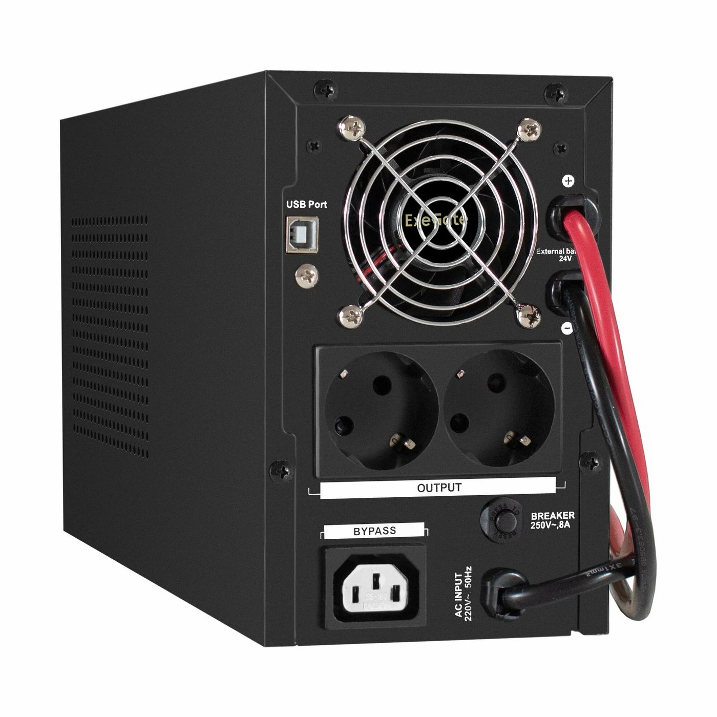 картинка Комплект (EX296790RUS) ИБП EX295987RUS + батарея 26Aч EX285663RUS 2шт (инвертор, синус, для котла) ExeGate SineTower SZ-1000.LCD.AVR.2SH.1C13.USB 1000VA/ 800W, LCD дисплей, AVR, 2*Schuko+1*C13, USB, лин-интеракт, черный + батарея ExeGate HRL от магазина КомпьютерЦентр