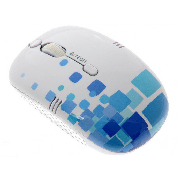 картинка Мышка A4tech G9-550FX Wireless White+Cubic Blue (G9-550FX-1) от магазина КомпьютерЦентр