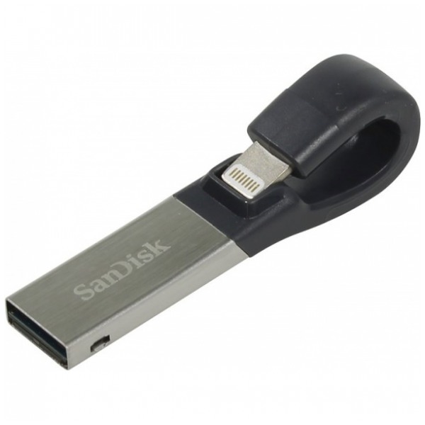 картинка Флешка USB SanDisk 64Gb iXpand Silver Lightning Apple (SDIX30N-064G-GN6NN) от магазина КомпьютерЦентр