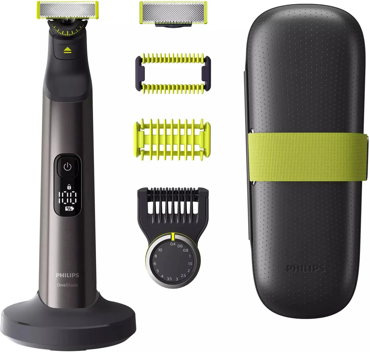 картинка Триммер для бороды и усов Philips OneBlade Pro QP6651/ 61, черный от магазина КомпьютерЦентр