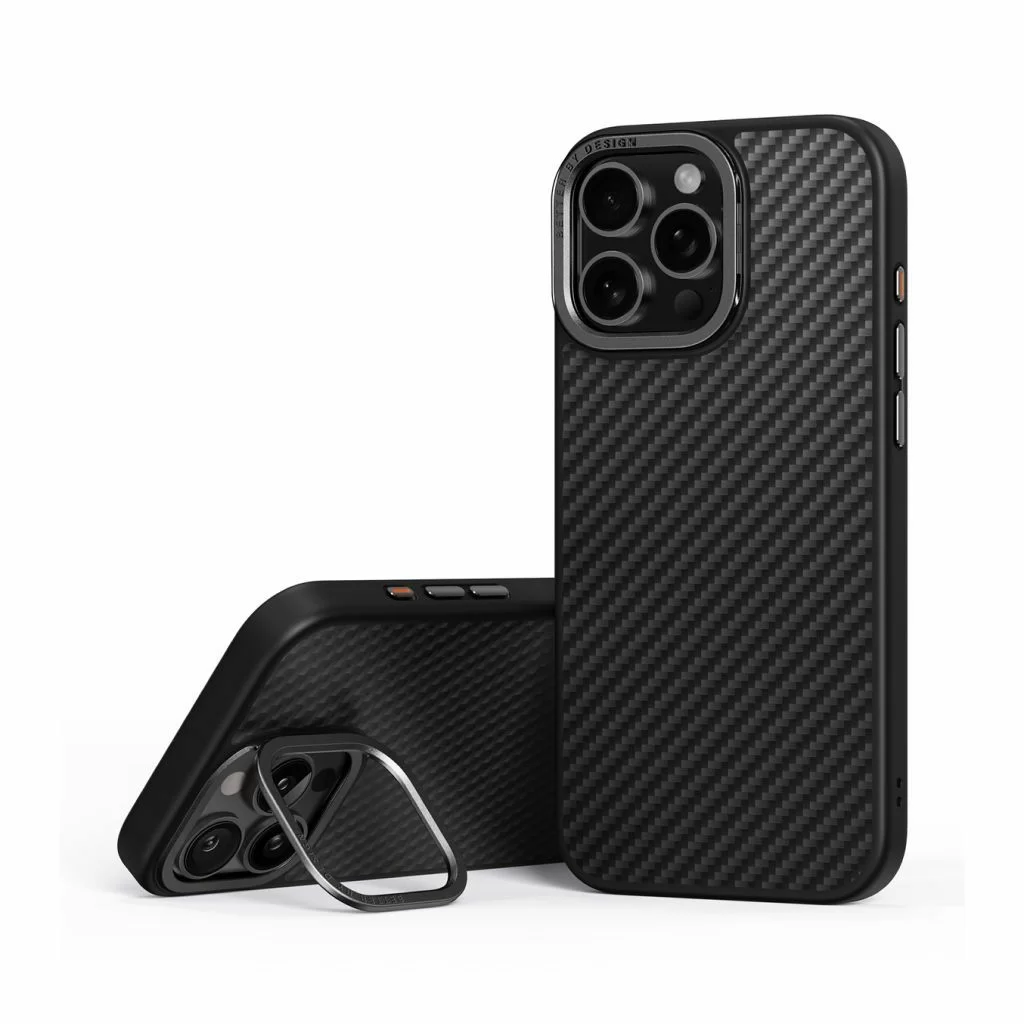 картинка Чехол Uniq HYBRID KEVA MAX WITH CAMERA STAND (MagSafe) для iPhone 16 Pro MAX 6.9'' CARBON (IP6.9P(2024)-KEVMMBLK) от магазина КомпьютерЦентр