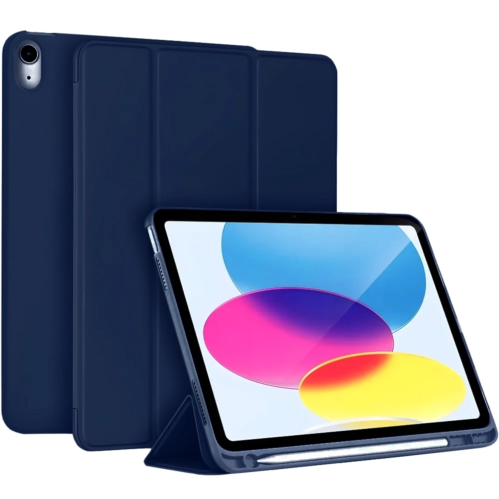 картинка Чехол Apple Smart Case Leather for iPad 10th 2022 with pencil Midnight Blue от магазина КомпьютерЦентр