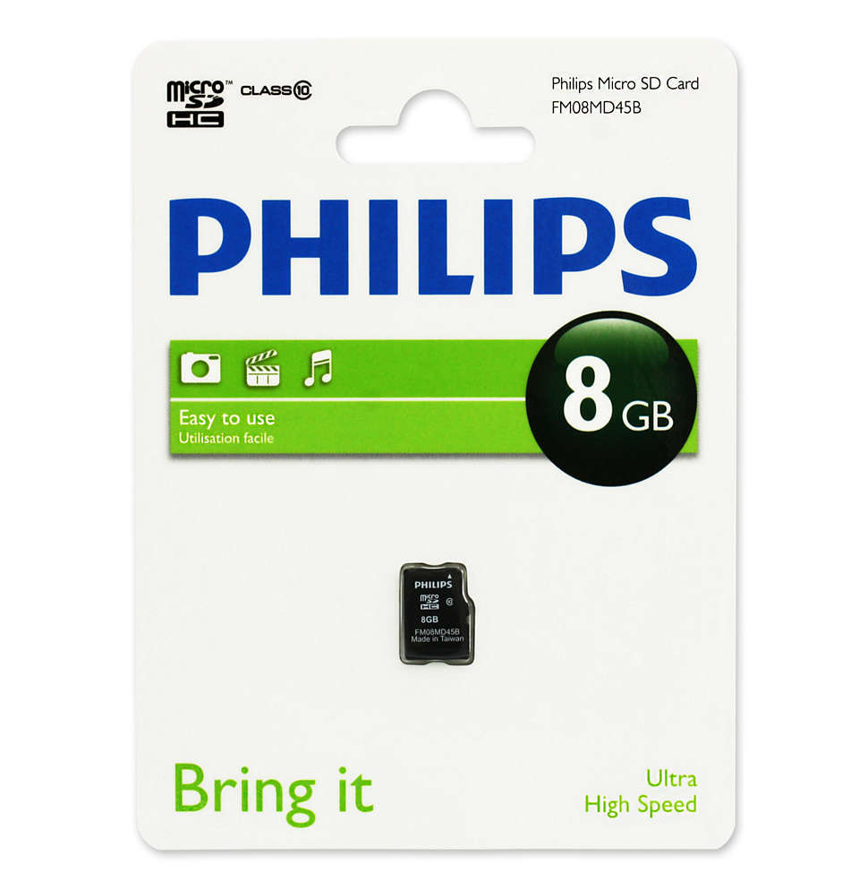 картинка Карта памяти 8Gb microSDHC Philips w/ o adapter (FM08MD45B/ 97) от магазина КомпьютерЦентр