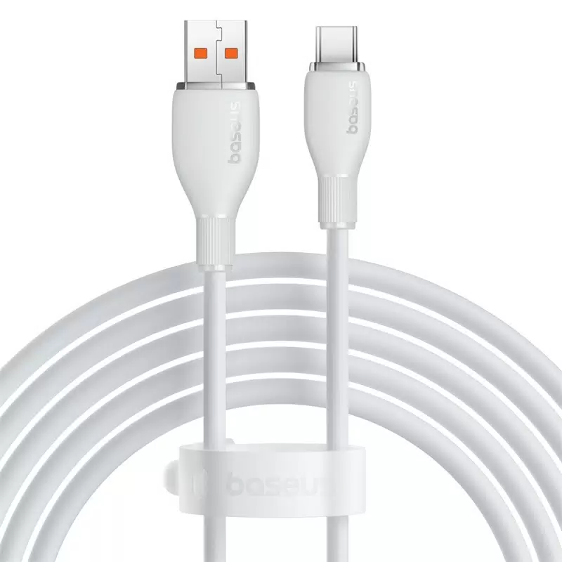картинка Кабель Baseus Pudding Series Fast Charging Cable USB to Type-C 100W 1.2m Stellar White от магазина КомпьютерЦентр