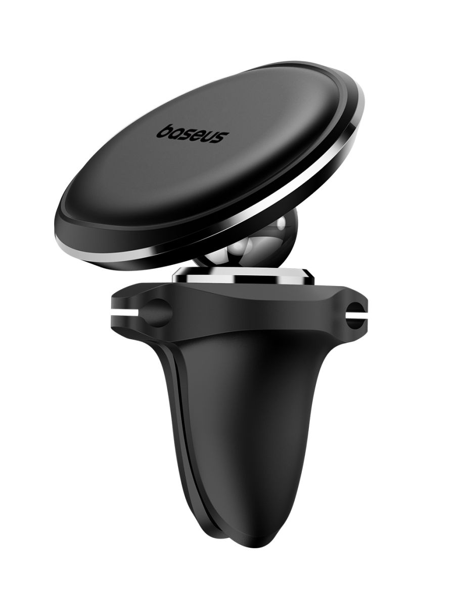 картинка Автодержатель Baseus Magnetic Air Vent Car Mount Holder with cable clip Black от магазина КомпьютерЦентр