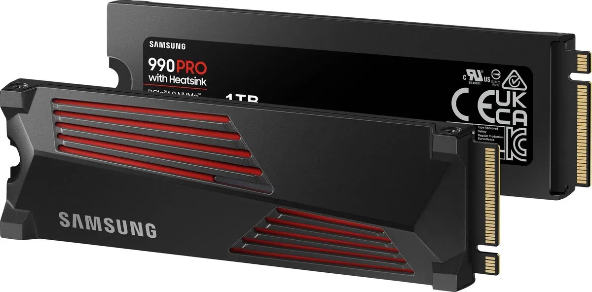 картинка SSD накопитель 1Tb Samsung 990 Pro M.2 2280 PCI-E 4.0 x4 с радиатором (MZ-V9P1T0CW) от магазина КомпьютерЦентр
