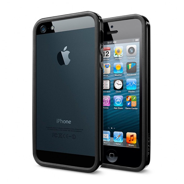 картинка Чехол SGP Case Neo Hybrid EX SLIM Vivid Series Soul Black for iPhone 5 (SGP10093) от магазина КомпьютерЦентр