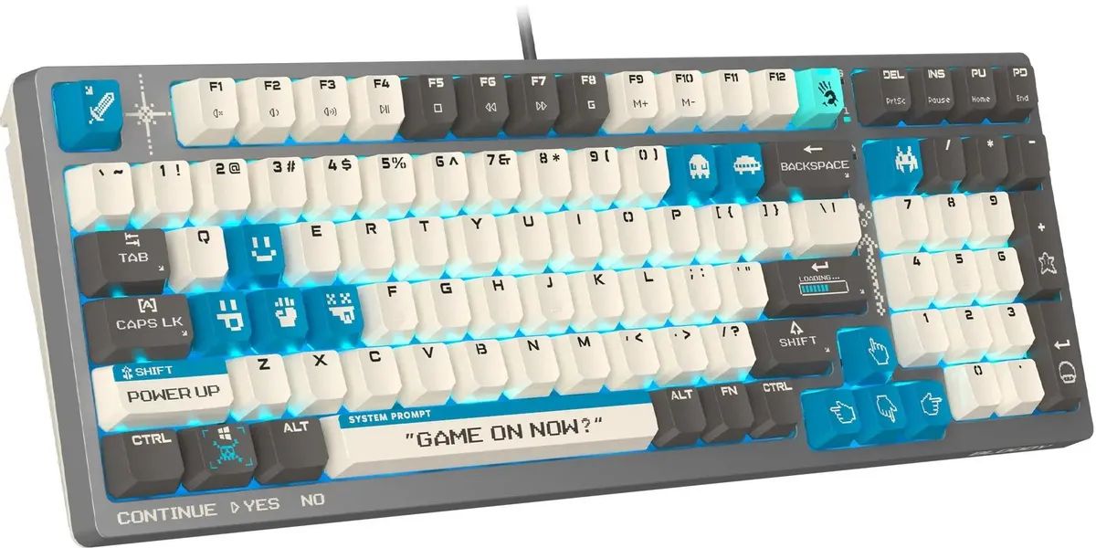 картинка Клавиатура A4Tech Bloody S98 Pixels Blue механическая серый/ бежевый USB for gamer LED (S98 Pixels Blue) от магазина КомпьютерЦентр