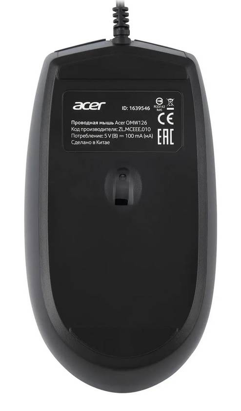 картинка Мышка Acer OMW126 черный ZL.MCEEE.010 от магазина КомпьютерЦентр