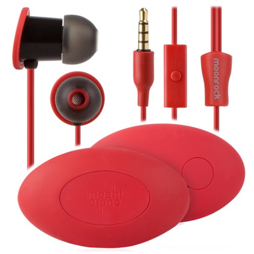 картинка Гарнитура Moshi MoonRock Personal In-Ear Headphones Crismos Red for iPad/ iPhone/ iPod от магазина КомпьютерЦентр