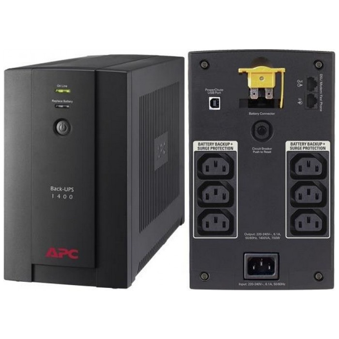 картинка ИБП APC Back-UPS BX1400UI Black (BX1400UI) от магазина КомпьютерЦентр