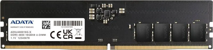 картинка DIMM DDR5 16Gb 4800MHz PC5-38400 A-Data (AD5U480016G-S) от магазина КомпьютерЦентр