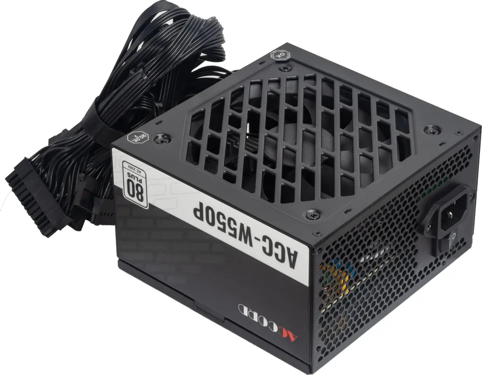 картинка Блок питания Accord 550W ATX ACC-W550P 80+ white (20+4pin) APFC, 120mm fan 6xSATA RTL от магазина КомпьютерЦентр