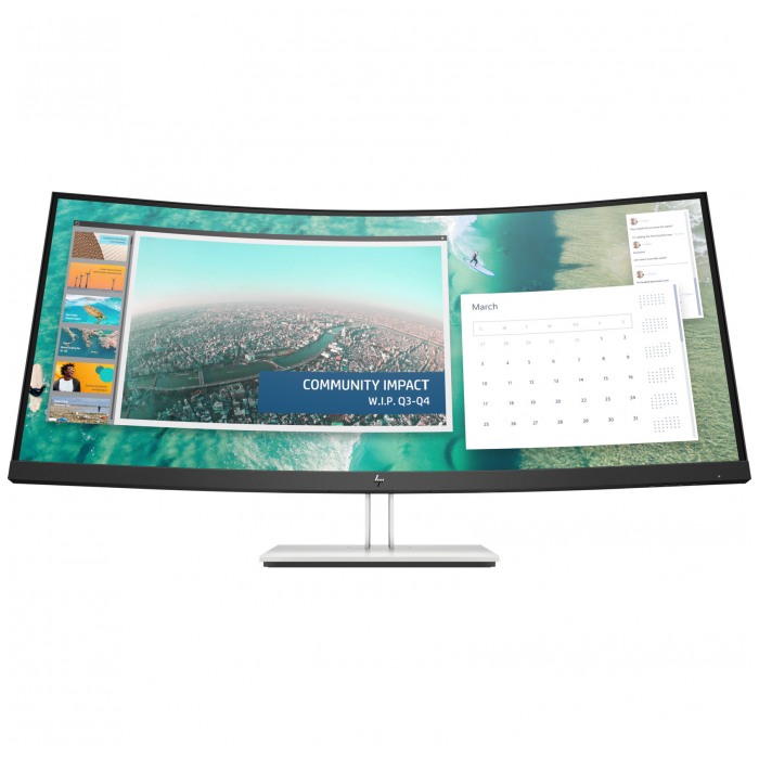 картинка Монитор HP 34'' EliteDisplay E344c Curved Black/ Silver  (6GJ95AA) от магазина КомпьютерЦентр