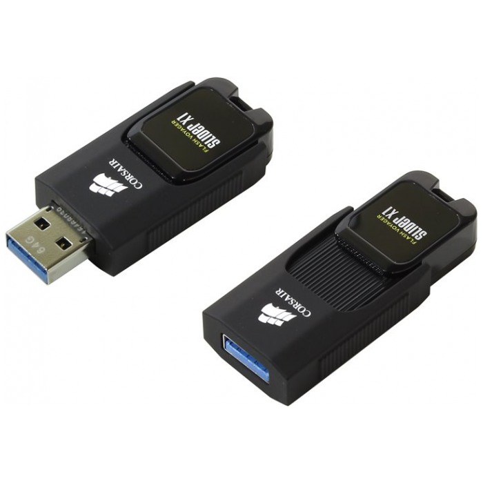 картинка Флешка USB Corsair USB3.0 накопитель 64Gb Voyager Slider X1 (CMFSL3X1-64GB) от магазина КомпьютерЦентр