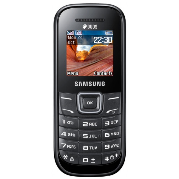 картинка Телефон Samsung GT-E1202 DualSim Black (GT-E1202ZKISEK) от магазина КомпьютерЦентр