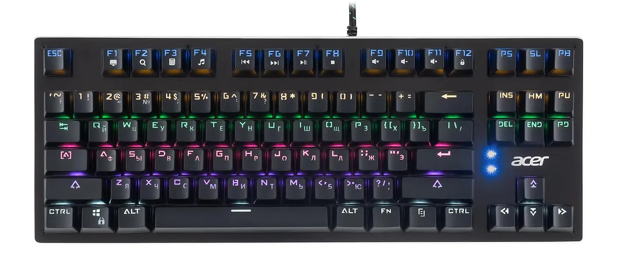 картинка Клавиатура Acer OKW126 механическая черный USB for gamer LED (ZL.KBDEE.00G) от магазина КомпьютерЦентр