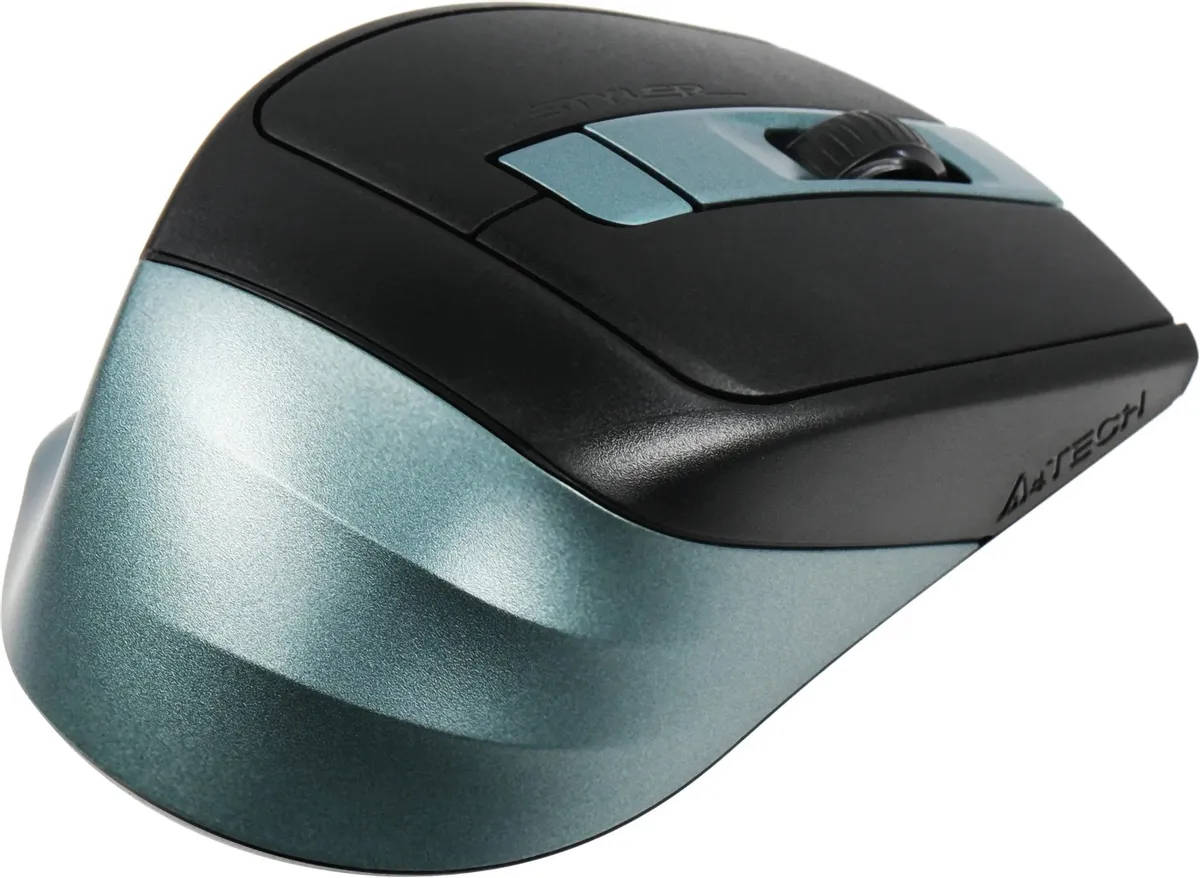 картинка Мышь A4Tech Fstyler FB35S темно-зеленый/ черный беспроводная BT/ Radio USB для ноутбука (FB35S USB MIDNIGHT GREEN) от магазина КомпьютерЦентр