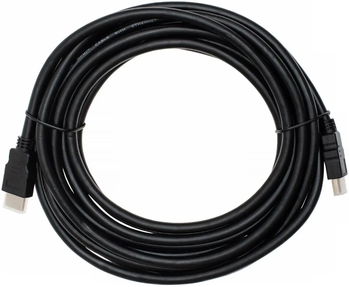 картинка Кабель HDMI (m)/ HDMI (m) Cactus 5м. (CS-HDMI.1.4-5) позолоч.конт. черный от магазина КомпьютерЦентр
