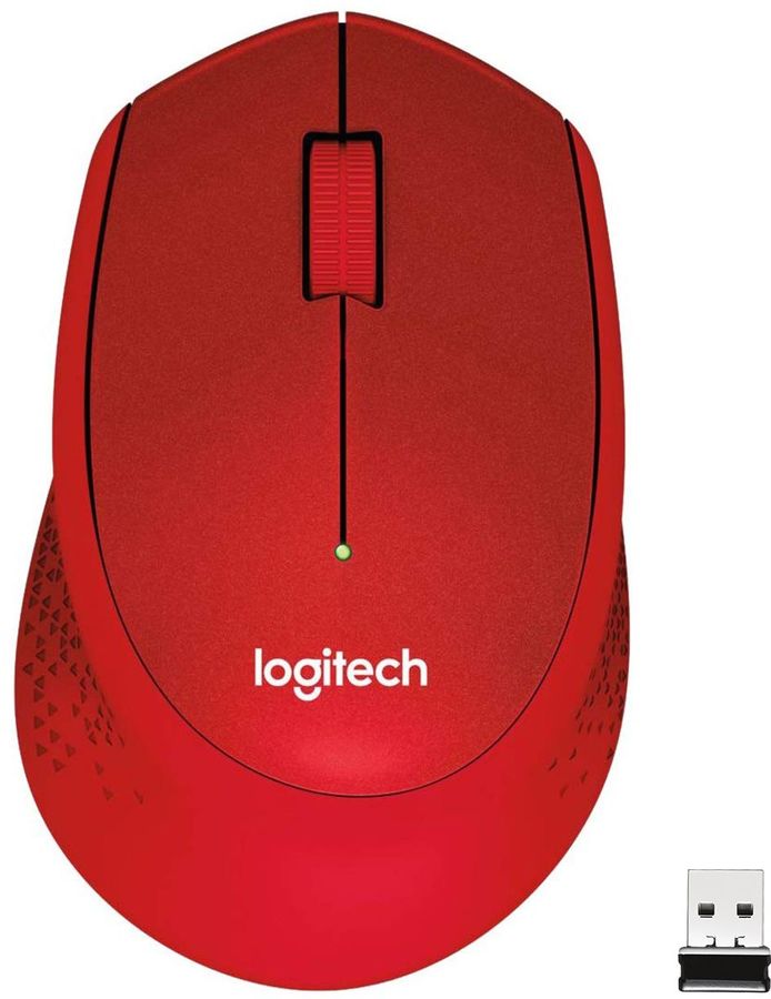 картинка Мышь беспроводная Logitech M330 SILENT PLUS красный (910-004911) от магазина КомпьютерЦентр