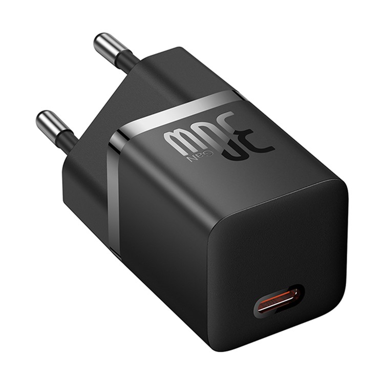 картинка Сетевое зарядное устройство Baseus GaN5 Fast Charger (mini) 1C 30W EU Black от магазина КомпьютерЦентр