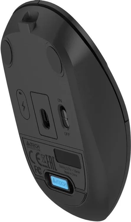 картинка Мышка A4Tech Fstyler FG15CS Air2 беспроводная, 1200 dpi, радиоканал, USB, кнопки - 3, Black от магазина КомпьютерЦентр