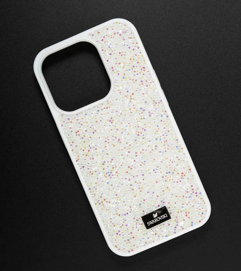картинка Чехол Swarovski для iphone 15 Pro Белый от магазина КомпьютерЦентр
