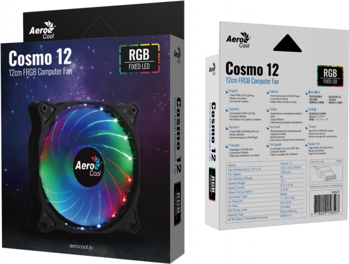 картинка Вентилятор Aerocool Cosmo 12, 120 мм, Ret от магазина КомпьютерЦентр