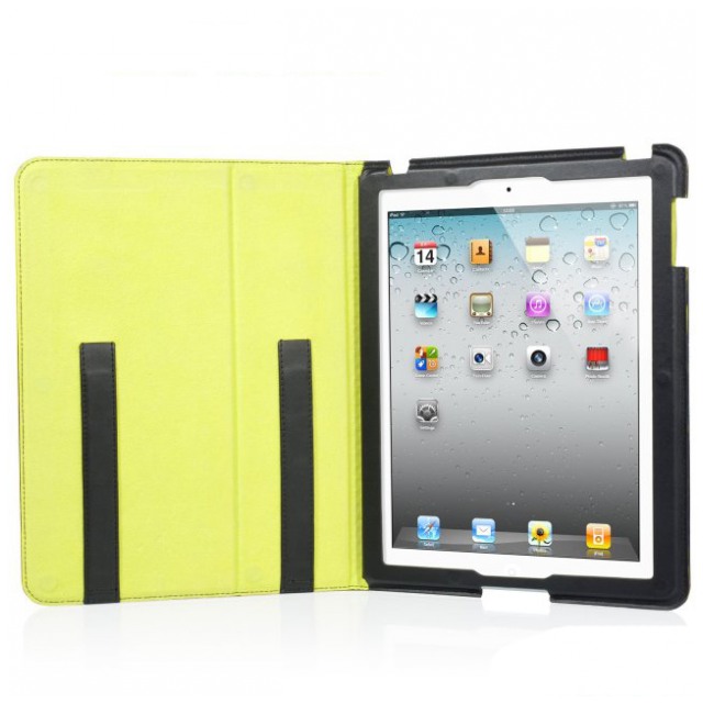 картинка Чехол Capdase Protective Case Folio Dot Black/ Green for iPad 2 (SLAPIPAD2-P016) от магазина КомпьютерЦентр