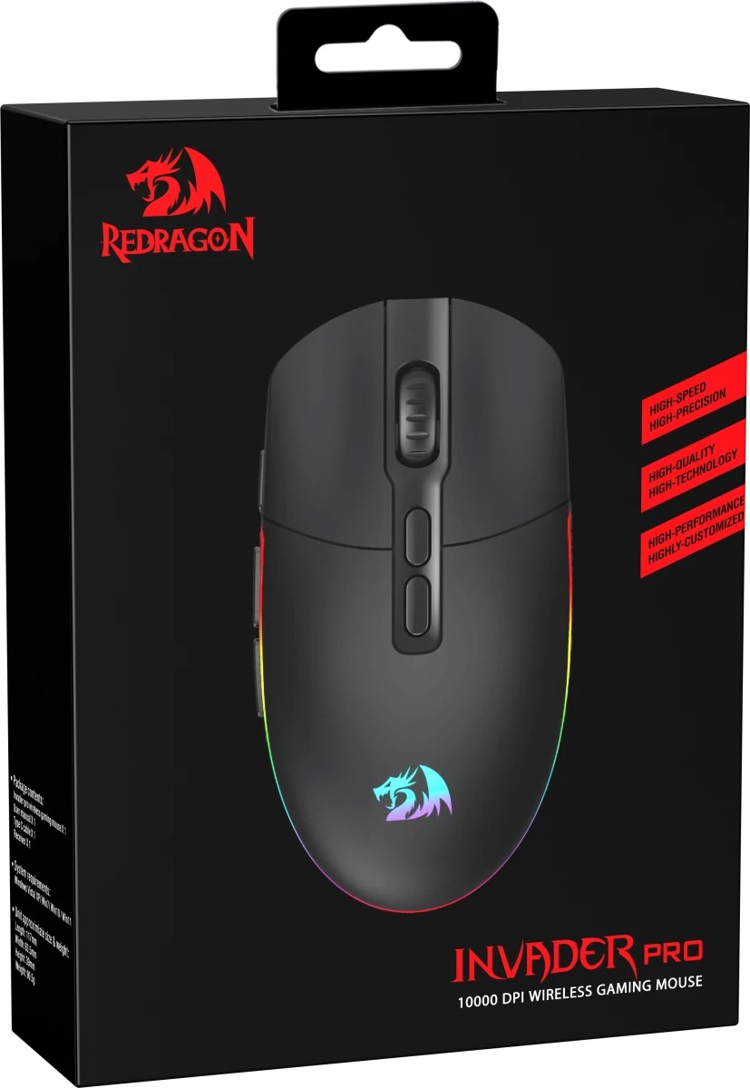 картинка Мышка Redragon Invader Pro, черный (71845) от магазина КомпьютерЦентр