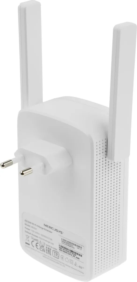 картинка Повторитель беспроводного сигнала Mercusys ME60X AX1500 10/ 100/ 1000BASE-TX белый от магазина КомпьютерЦентр