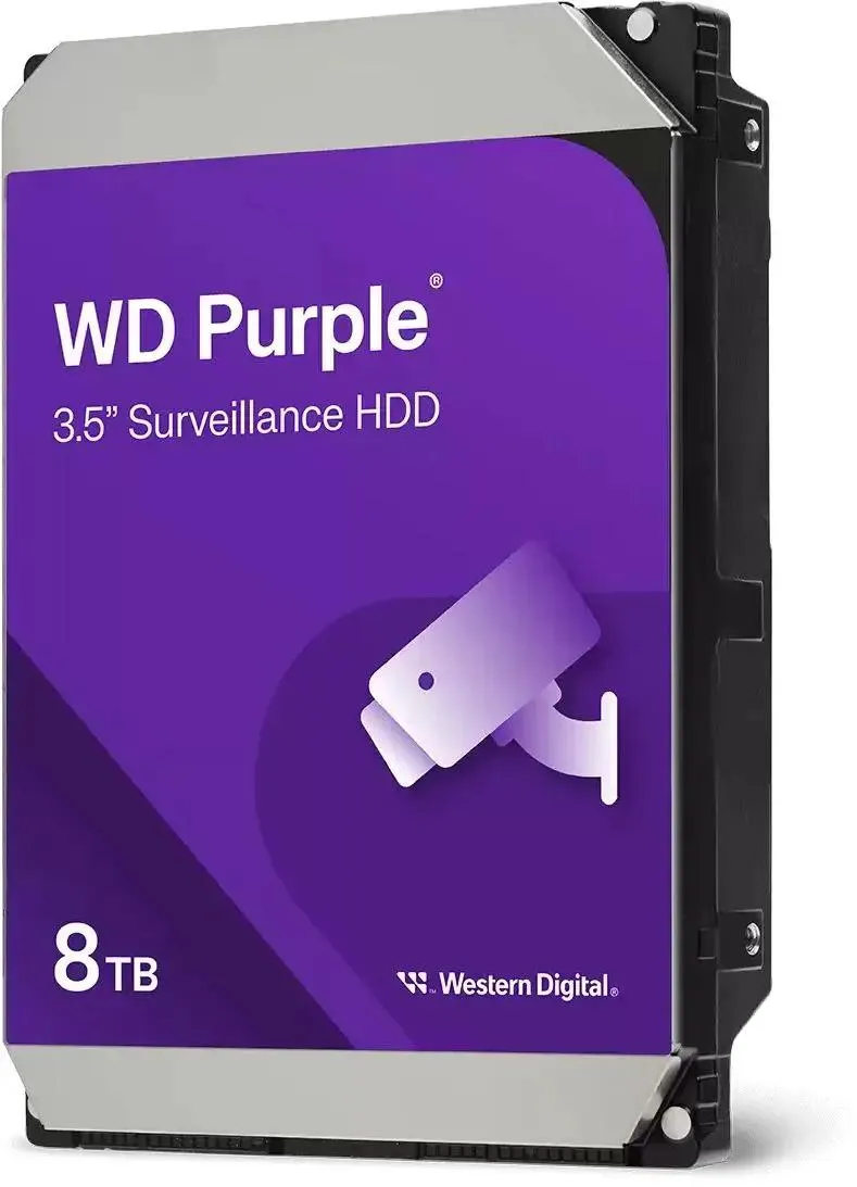 картинка HDD 8.0Tb WesternDigital 3.5'' SATAIII 5640 rpm; 256 Mb cache; Video Purple (WD85PURZ) от магазина КомпьютерЦентр