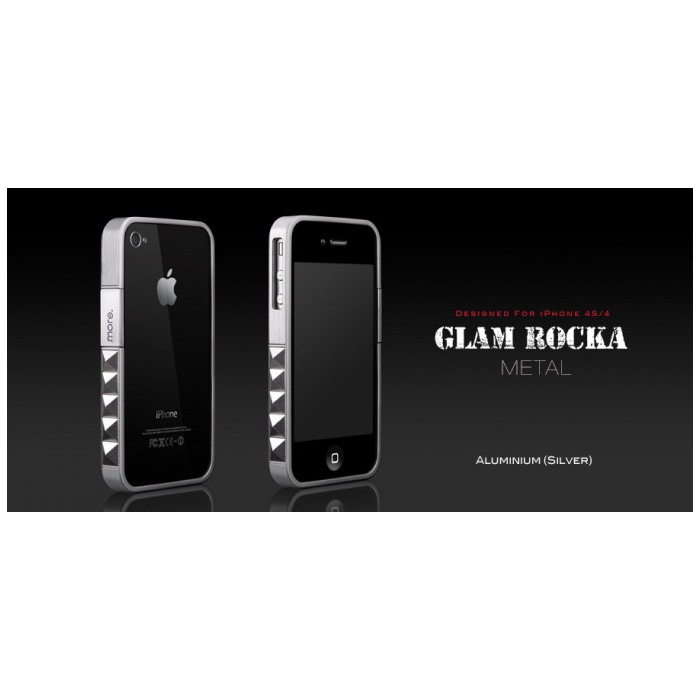 картинка Чехол More Glam Rocka Metal Jelly Ring Metallic Series Aluminium Silver for iPhone 4/4S (AP17-014ALU) от магазина КомпьютерЦентр