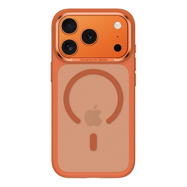 картинка Чехол силиконовый Benks Mist Protective Case (MagSafe) для iPhone 17 Pro Max 6.9'', цвет оранжевый (Orange) (C.K.FF.AP.OR.A070) от магазина КомпьютерЦентр