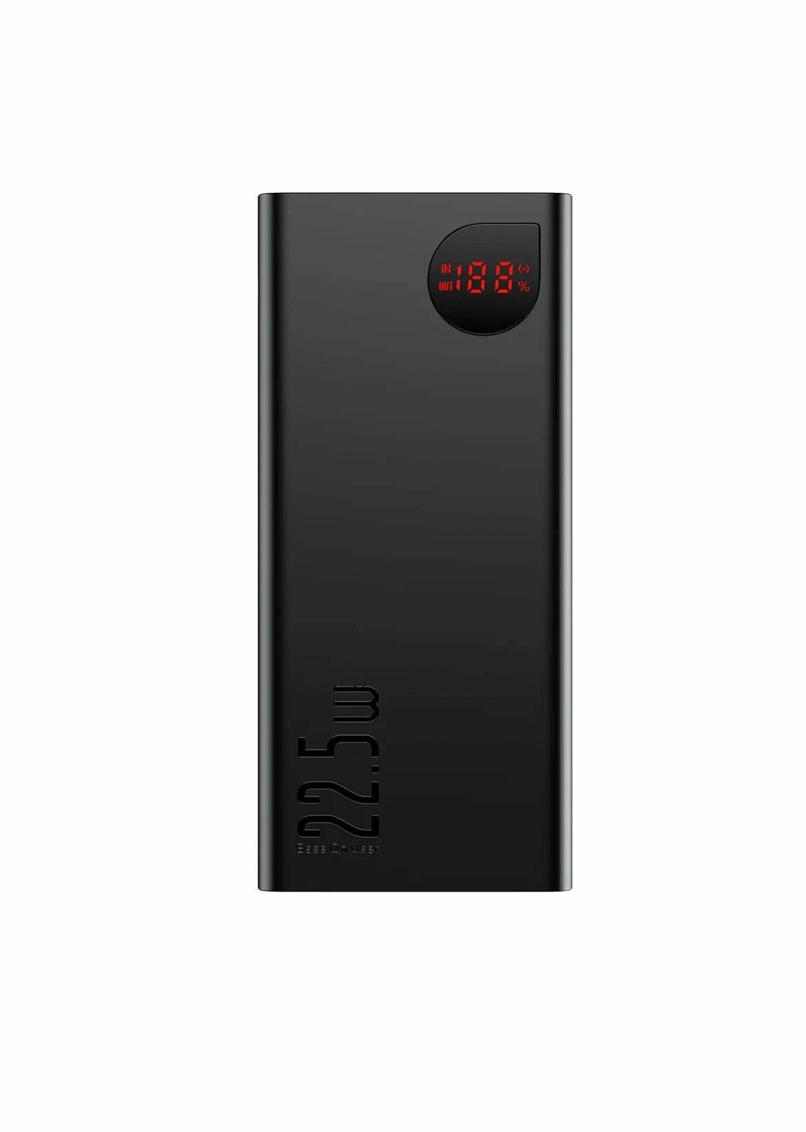 картинка Внешний аккумулятор Baseus Adaman Digital Display Fast Charge 40000mAh 22.5W Black (Cable USB to Type-C) от магазина КомпьютерЦентр
