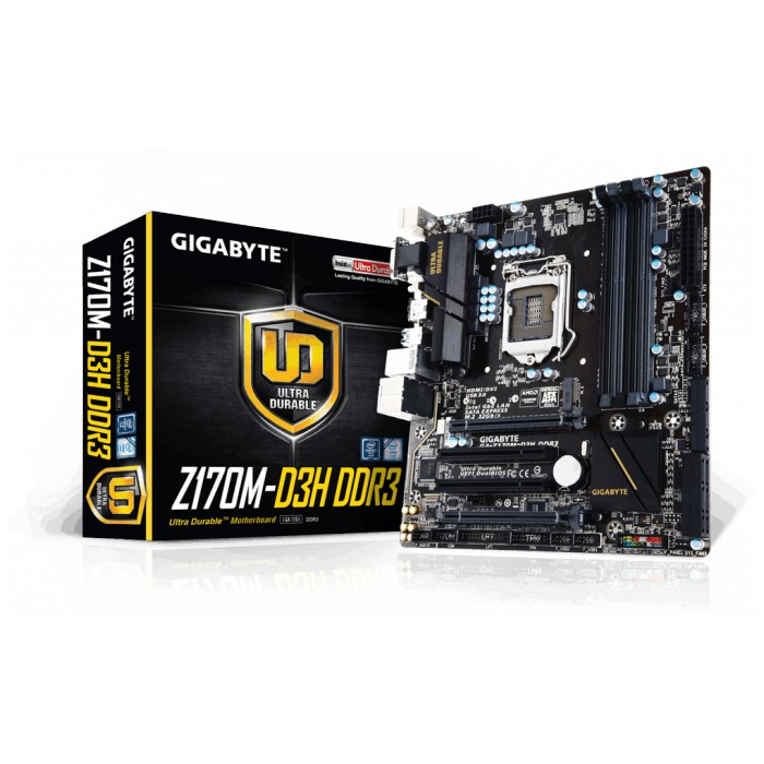 картинка Материнская плата Gigabyte GA-Z170M-D3H DDR3 (GA-Z170M-D3H DDR3) от магазина КомпьютерЦентр