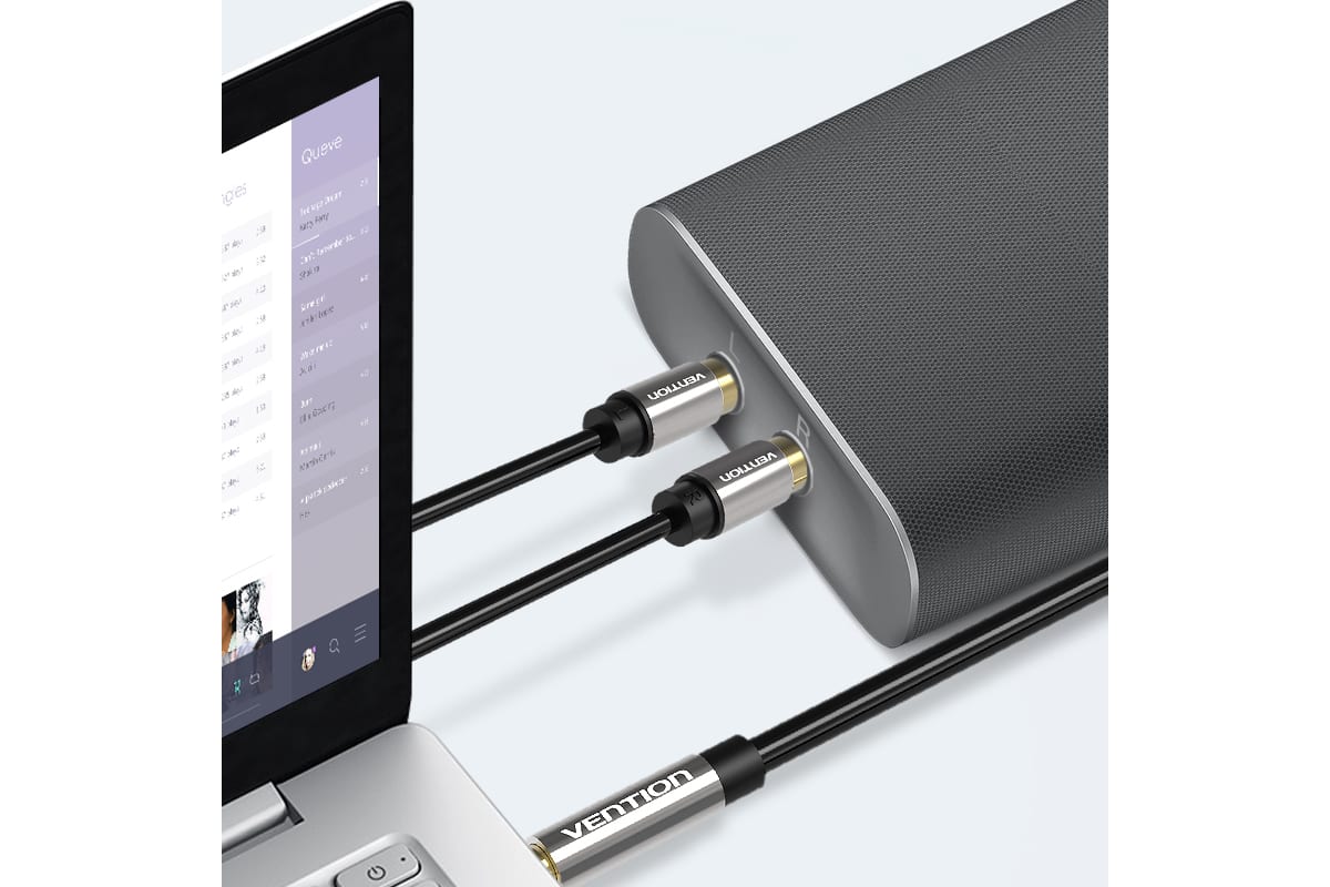 картинка Кабель аудио Vention Jack 3,5 mm M/ 2RCA M Черный (P550AC150-S) от магазина КомпьютерЦентр