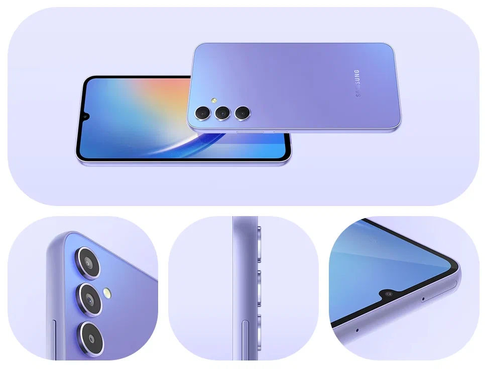 картинка Смартфон Samsung Galaxy A34 SM-A346 Violet 6.6'' 6Gb / 128Gb от магазина КомпьютерЦентр