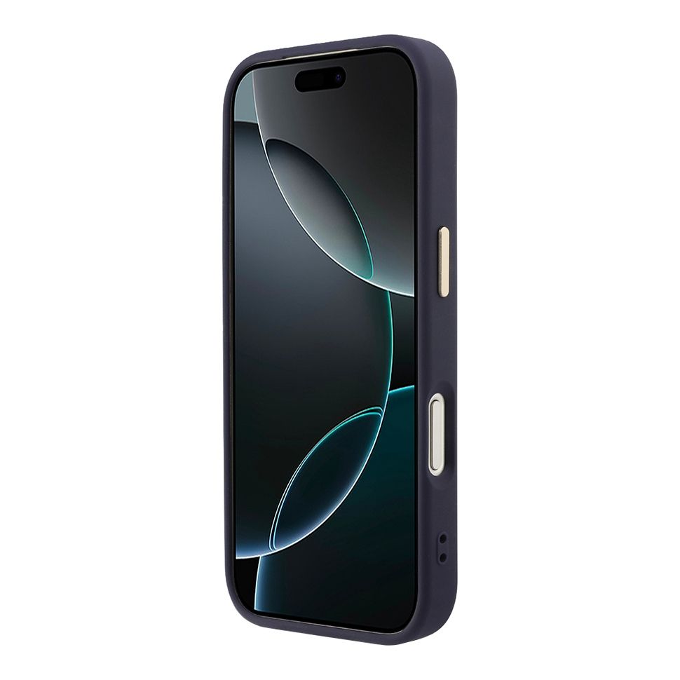 картинка Чехол Guess для iPhone 17 Pro PU Saffiano Peony Metal logo Gold camera Hard Blue (MagSafe) от магазина КомпьютерЦентр