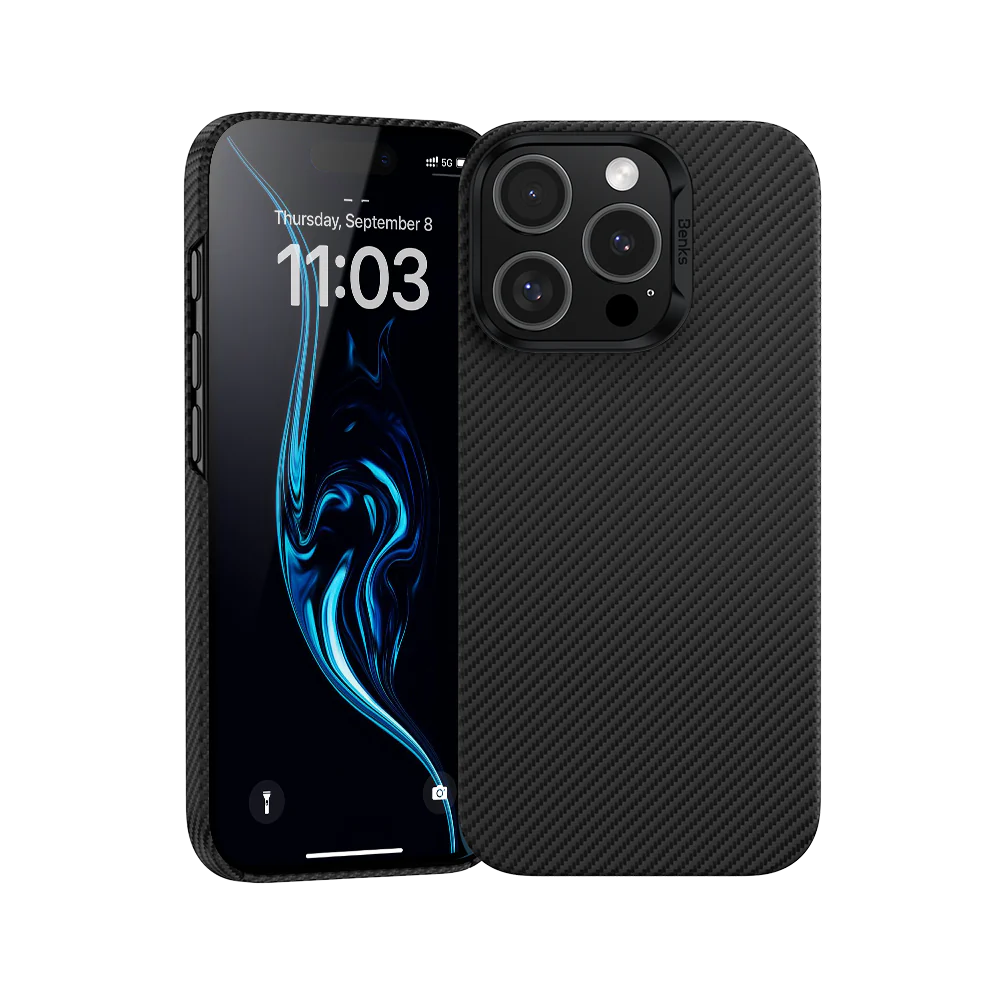 картинка Чехол Benks ArmorAir Case built with Kevlar 600D для iPhone 16 Pro 6.3'' Black (C.K.FL.AP.BK.0065) от магазина КомпьютерЦентр
