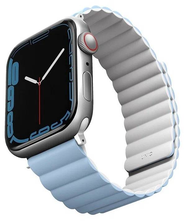 картинка Ремень силиконовый Uniq REVIX для Apple Watch 41/ 40/ 38 ARCTIC/ SOFT BLUE (41MM-REVPARTSBLU) от магазина КомпьютерЦентр