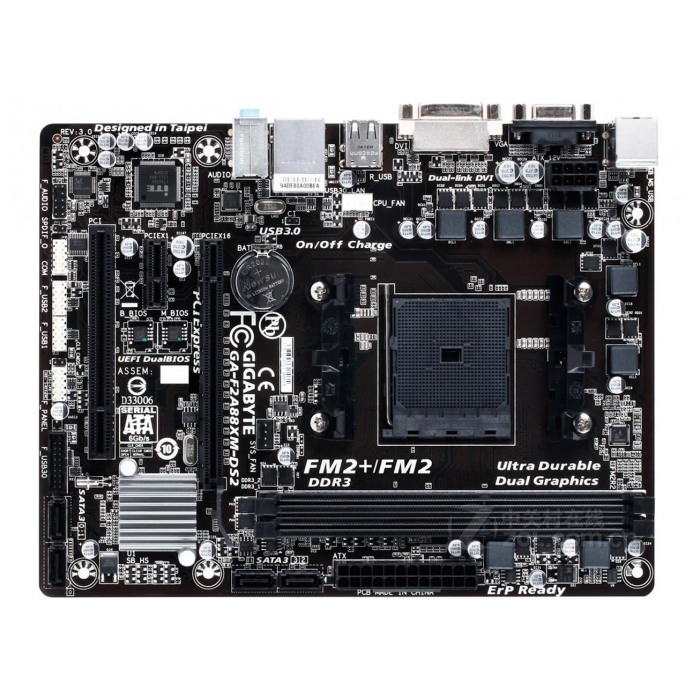 картинка Материнская плата Gigabyte GA-F2A88XM-DS2 (GA-F2A88XM-DS2) от магазина КомпьютерЦентр