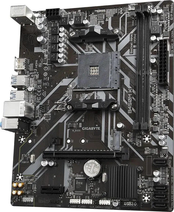 картинка Материнская плата Gigabyte B450M K от магазина КомпьютерЦентр