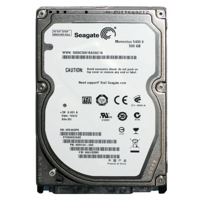 картинка Жесткий диск Seagate 500Gb Momentus 5400rpm 8Mb 2.5″ (ST9500325AS) от магазина КомпьютерЦентр