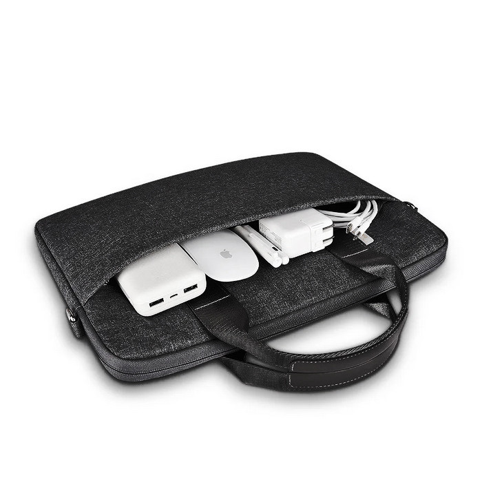 картинка Сумка для ноутбука WIWU Minimalist Laptop Bag for MacBook 14'' Black (QB/ T1333-2018) от магазина КомпьютерЦентр